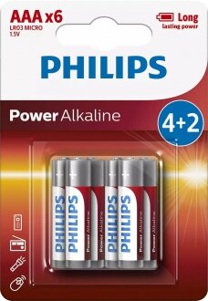 Philips Power Alkaline AAA 6'lı (LR03P6BP/10) İnce Kalem Pil kullananlar yorumlar